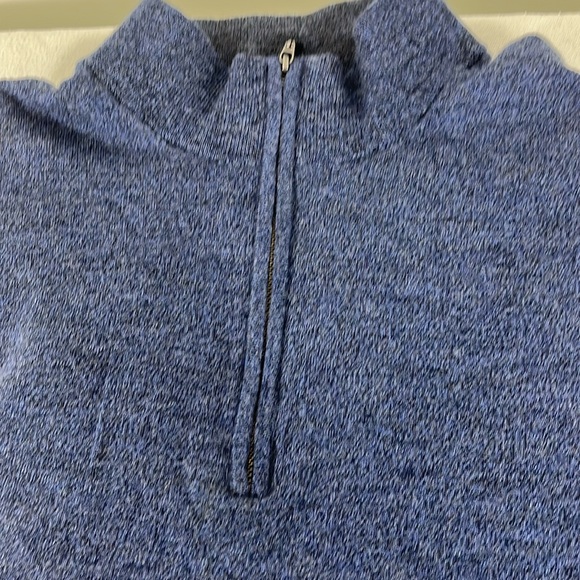 Patrick Assaraf Navy Blue 1/4 Zip Sweater. Size is Medium. Excellent used cond - Picture 2 of 13
